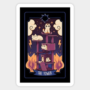 The Tower Cat Tarot by Tobe Fonseca Magnet